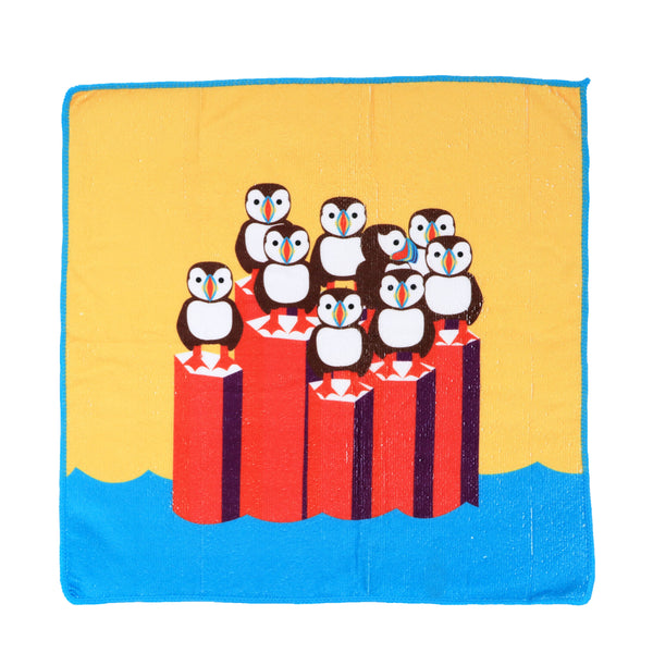 Puffins Gone Wild | Wash Cloth